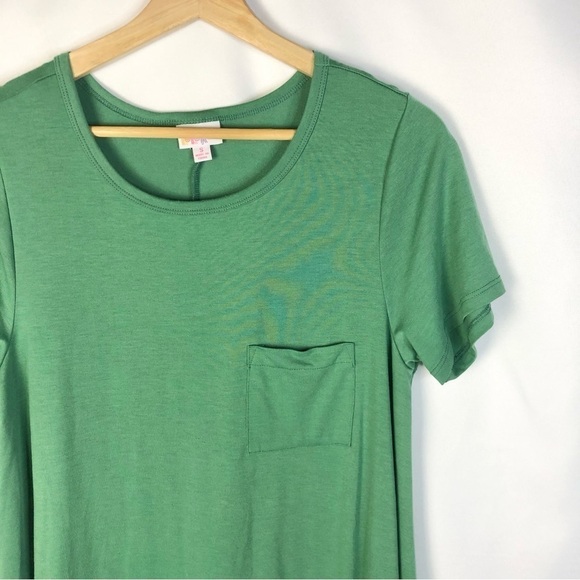 Lularoe Green Pocket Bust T-Shirt Shift Midi Dress S - Picture 3 of 3